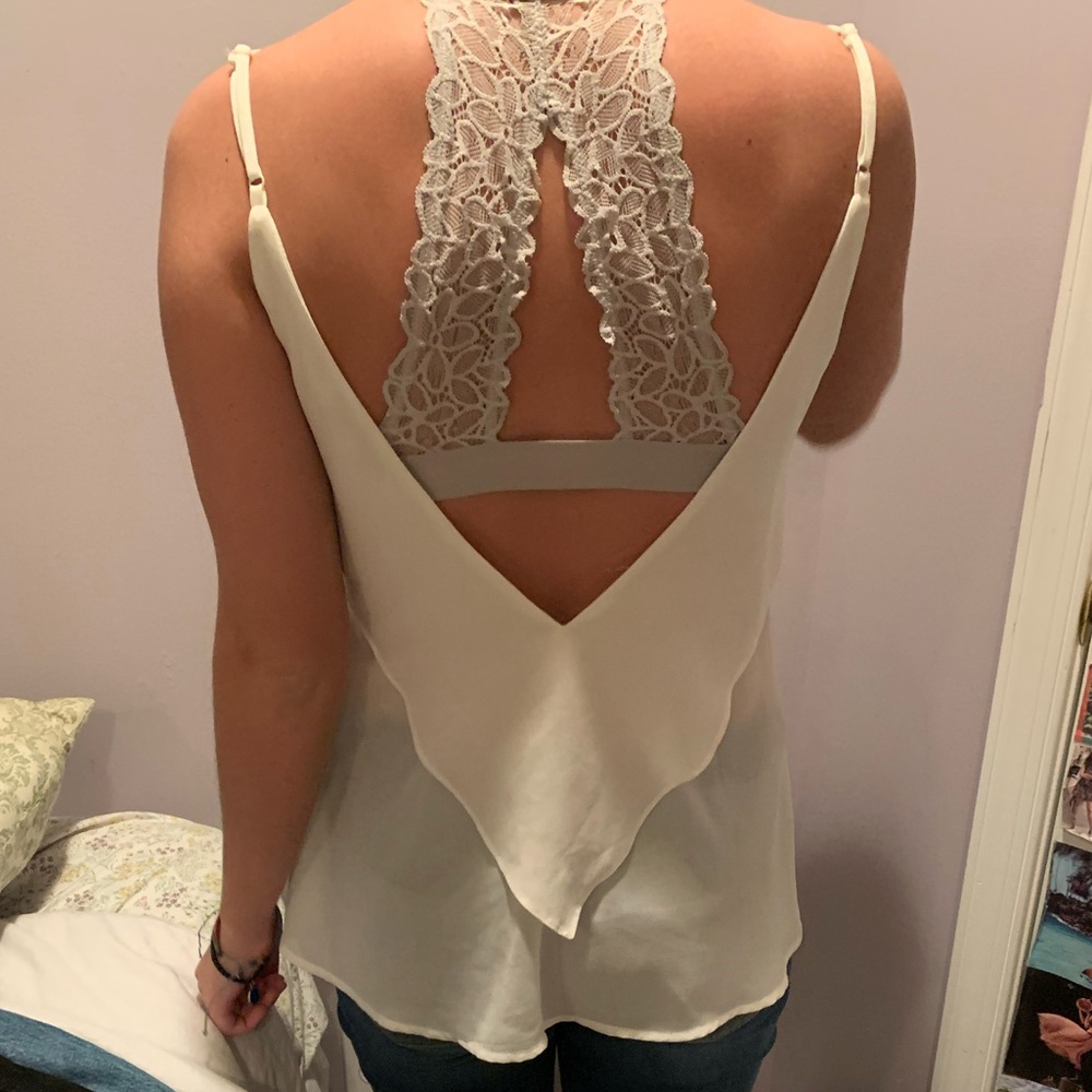 White Ruffle Tank - Picture 2 of 3